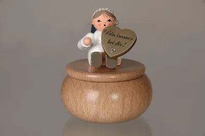 Produktbild von Schutzengel mit Dose "Bin immer bei Dir" (6cm) von KWO