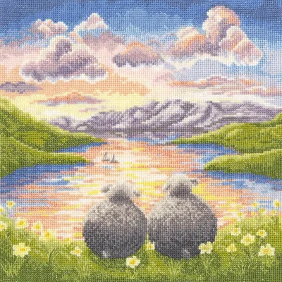 Produktbild von Auslaufmodell Bothy Threads Kreuzstich Set "Liebe und Licht", Zählmuster, XLP3, 26x26cm