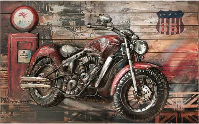 Produktbild von Casablanca by Gilde Sonstige Bilder Red Beast auf Holz, Handarbeit H. 80 cm,38910