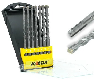 Produktbild von SDS Plus Hammerbohrer Set 7tlg. 4X Schneiden Ø 5-12mm x 160mm
