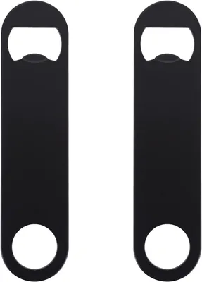 Image de Ouvre-bouteilles pour bière - 2 pièces - Ouvre-bouteille plat - Acier inoxydable - Ouvre-bouteille pour bar - Ouvre-bouteille pour cuisine - Restaurant