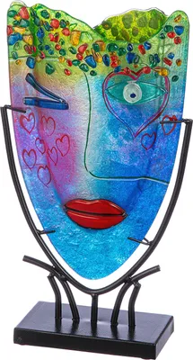 Produktbild von Casablanca by Gilde Glasart ovale Designvase Face Twinkle, 52000