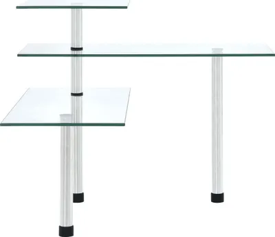 Produktbild von vidaXL Küchen-Eckregal 3 Ebenen Hartglas