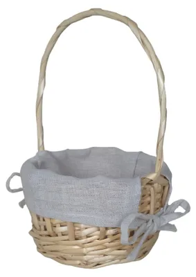 Produktbild von Blumenmädchen Korb Hochzeit, Streukörbchen Weidenkorb S (15 x 25 cm)