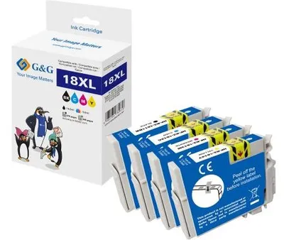 Obrázok produktu pre G&G 14803 G&G Druckerpatronen 4er Set für Epson 18XL/ T1816 BK/C/M/Y