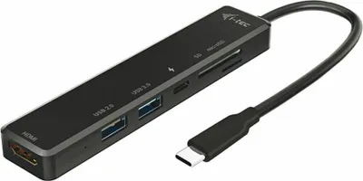 Produktbild von i-tec USB-C Travel Easy Dock 4K HDMI + Power Delivery 60 W, Kabelgebunden, USB 3.2 Gen 1 (3.1 Gen 1) Type-C, 60 W, Schwarz, MicroSD (TransFlash), SD, Android