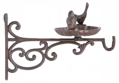 Image de Mangeoire avec crochet - L 35 x l 23,7 x H 24,5 cm - Marron