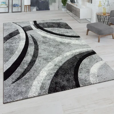 Produktbild von Teppich Wohnzimmer Kurzflor Vintage Handgearbeiteter Konturenschnitt 3D Optik Grösse 160x230 cm