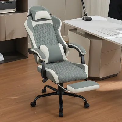 Zdjęcie produktu dla Eleganckie, ergonomiczne krzesło biurowe z podparciem lędźwiowym dla graczy