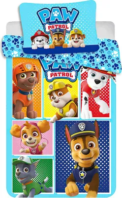 Obrázok produktu pre Detská posteľná bielizeň Paw Patrol plyšovo mäkká detská posteľná bielizeň 100x135 cm obliečka na prikrývku + 40 x 60 cm obliečka na vankúš 100% bavlna