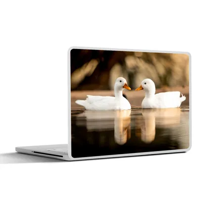 Produktbild von MuchoWow® Laptop Aufkleber Sticker Cover Ente - Weiß - Tiere - Wasser - Vogel - Enten 36.5x27.5 cm - Laptop-Sticker