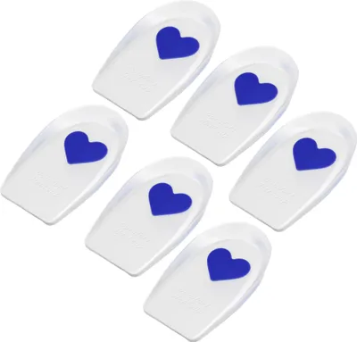 Produktbild von 6Stk.Fersenpolster Silikon Kissen orthotische Einlegesohle liebeform 40-46 blau