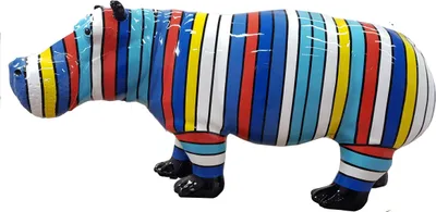 Image de Figure abstraite Statue Statues de jardin Décoration Statues Sculptures Hippopotame Nouveau