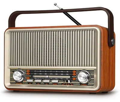 Productafbeelding van J-120 AM/FM/SW Vintage Radio, Draagbare Oplaadbare Radio met 1800 mAh Batterij en Bluetooth