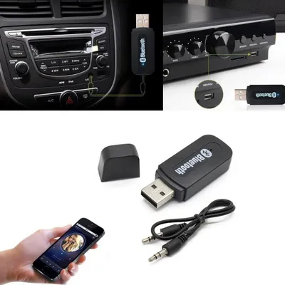 Zdjęcie produktu dla BLUETOOTH Stream Interface AUX In Jack MP3 USB CD Adapter do wielu pojazdów