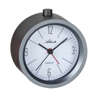Produktbild von Atlanta 3099/4 Wecker Quarz analog anthrazit leise ohne Ticken mit Licht