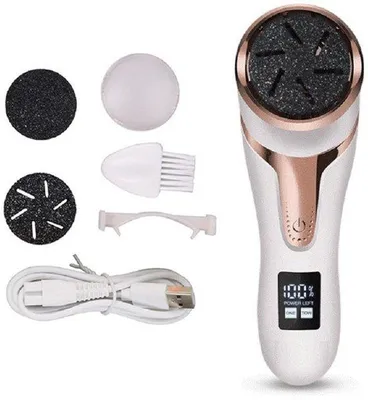 Image de Lime électrique pour les pieds avec fonction d'aspiration et 3 bandes abrasives