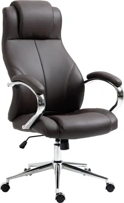 Immagine prodotto di Sedia ergonomica per ufficio, sedia direzionale, sedia imbottita per coniugi - Design senza tempo | Colore: Marrone
