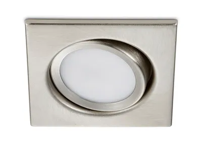 Produktbild von LED Einbaustrahler Decke eckig schwenkbar Nickel matt 5W - Deckenbeleuchtung
