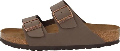 Produktbild von Birkenstock Arizona Damen , Herren Pantolette Birko-Flor Nubuk, Farbe:Mocca, Größe:40, Weite:Schmal
