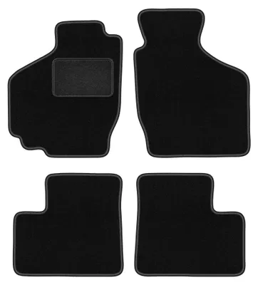 Obrázek produktu pro Velurové autokoberce pro: Suzuki Ignis I 2001-2008 (hatchback) – sada 4 ks, černé, na míru – Wielganizator LUX