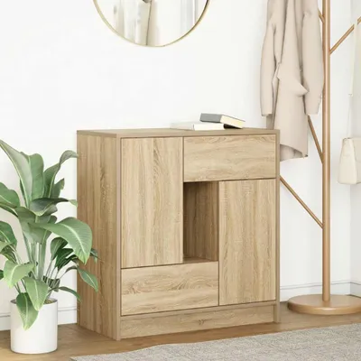 Immagine prodotto di vidaXL Credenza con cassetti e ante in rovere Sonoma 70,5x34x74,5 cm