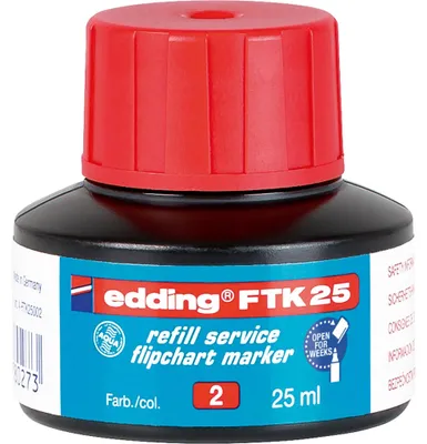 Obrázok produktu pre Edding FTK 25, Červená, 25 ml, edding 380, 383, 1 kusov