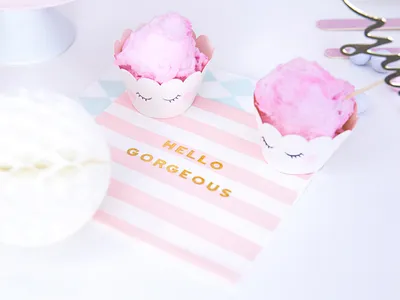 Produktbild von Servietten Papier 33x33cm Hello Gorgeous 20 Stück Rosa / Weiß