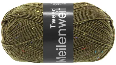 Produktbild von Lana Grossa - Meilenweit 100g Tweed 0168 lodengrün