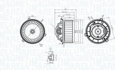 Produktbild von MAGNETI MARELLI Gebläsemotor 069412363010 für OPEL Mokka / Mokka X (J13) 150mm