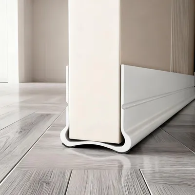 Türdichtung Doppeldichtung 93 cm selbstklebend weiß Zugluftstopper
