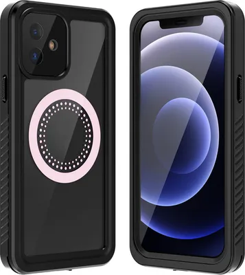 Obrázek produktu pro Vodotěsné pouzdro kompatibilní s iPhone 12 Mini, pouzdro s integrovanou ochranou displeje, černé / čiré