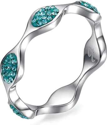 Immagine prodotto di Luca Barra LBANK58.13   Anello Da Di Luca Barra Donna. Anello in acciaio con resina e cristallo, giada. Fiera 17. Il riferimento è Lbank58.17