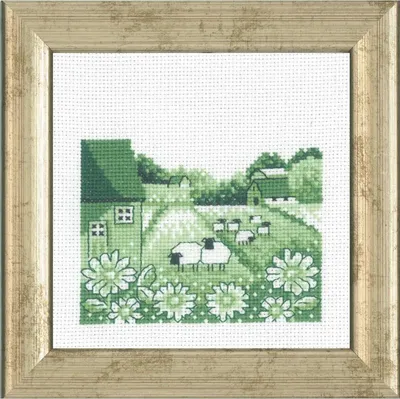 Produktbild von Permin Kreuzstich Stickpackung "Schaf", Zählmuster, 12x12cm, 13-5434