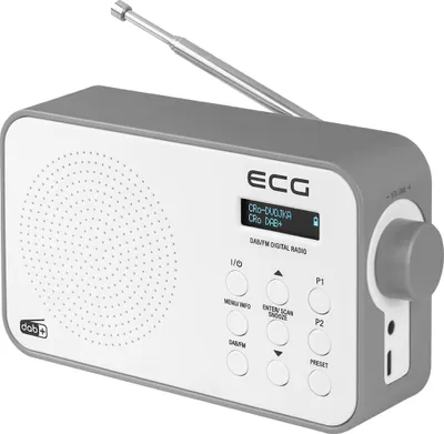 Obrázok produktu pre ECG RD 110 DAB White | DAB+/FM rádio | 30 predvolieb FM/ 30 DAB+ | Výber budíka: Signál/Rádio | Napájanie: Napájanie: batéria/zásoba |