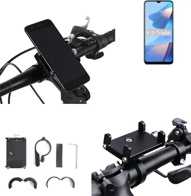Produktbild von K-S-Trade Handyhalterung für das Fahrrad kompatibel mit Oppo A16K Halter Lenkstange Fahrradhalterung Motorrad Bike Mount Befestigung Smartphone Handy