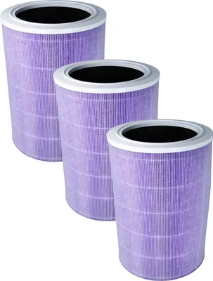 Produktbild von vhbw 3x HEPA Filter kompatibel mit Xiaomi Mi Air Purifier 3H Luftreiniger - Ersatz-Filter mit integriertem Aktivkohle-Filter, antibakteriell
