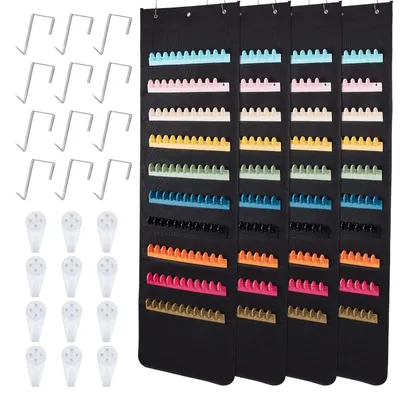 Produktbild von Aktenorganizer 4 Stück - Wandorganizer - 10 Fächer - Geeignet für Büro/Zuhause - Schwarz - 117 x 35,5 cm