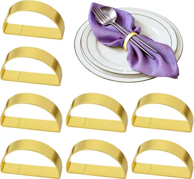 Zdjęcie produktu dla Okrągłe serwetki złote - eleganckie na uroczystości - 8 sztuk