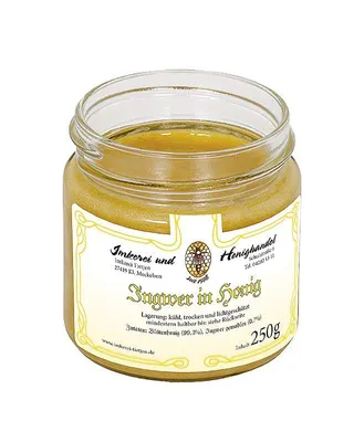 Immagine prodotto di Zenzero nel miele 250g | creazione di miele con zenzero macinato | cremoso