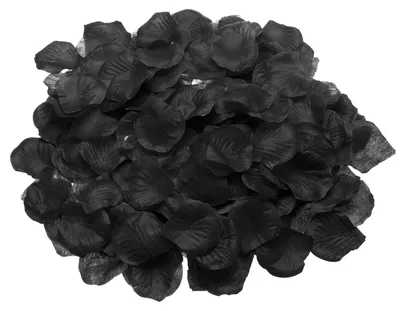 1000 Kunstseidenblütenblätter, schwarz, 4,5 cm, für Hochzeitsdeko
