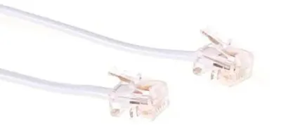 Image de ACT Câble téléphonique modulaire RJ-11/RJ-11, 1 m, RJ-11, RJ-11, Bílá, Samec, Samec
