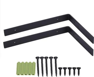 Produktbild von 1 Paar Eisen Heavy Duty Regal Wandhalterungen für hölzerne Lagerung Organizer Regale DIY Home Decor