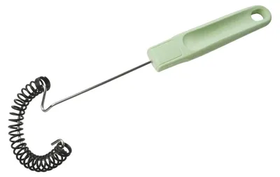 Obrázek produktu pro Spirálový šlehač Fackelmann 27 cm Ecolution, ekologický šlehač s ergonomickou rukojetí, udržitelný a vysoce kvalitní kuchyňský pomocník pro hrnce a pánve s povrchovou úpravou (barva: mátově zelená/světle šedá)