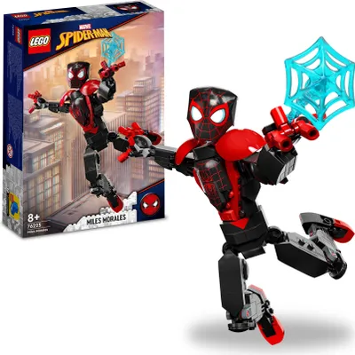 Produktbild von LEGO 76225 Marvel Miles Morales Figur, voll bewegliches Action-Spielzeug, sammelbares Spider-Man Set, Spielzeug für Jungen und Mädchen