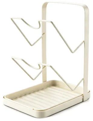 Deckel-Organizer mit Löffelhalter, Schneidebrett-Aufbewahrung, beige
