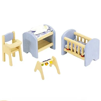 Immagine prodotto di Pintoy Blauwe Babykamer voor Poppenhuis