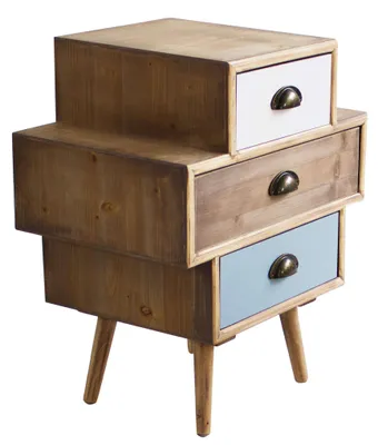 Immagine prodotto di Milani Home - cassettiera 3 cassetti multicolor 50 x 35 x 50 cm, legno