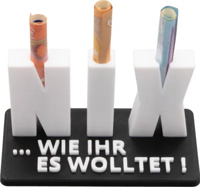 Produktbild von Geschenk Nichts NIX Geldgeschenk Geschenkidee Geldscheingeschenk Geburtstag