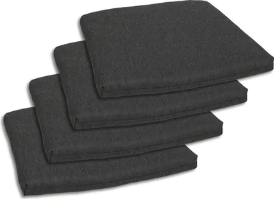 Produktbild von GO-DE Textil, Sitzkissen Sitzmöbel, 4er-Set, Farbe: grau, Maße ca.: 47 cm x 45 cm x 5 cm